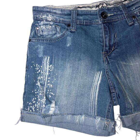 ZD Premium Distressed Bleached Shorts - Size 9 - Picture 3 of 7